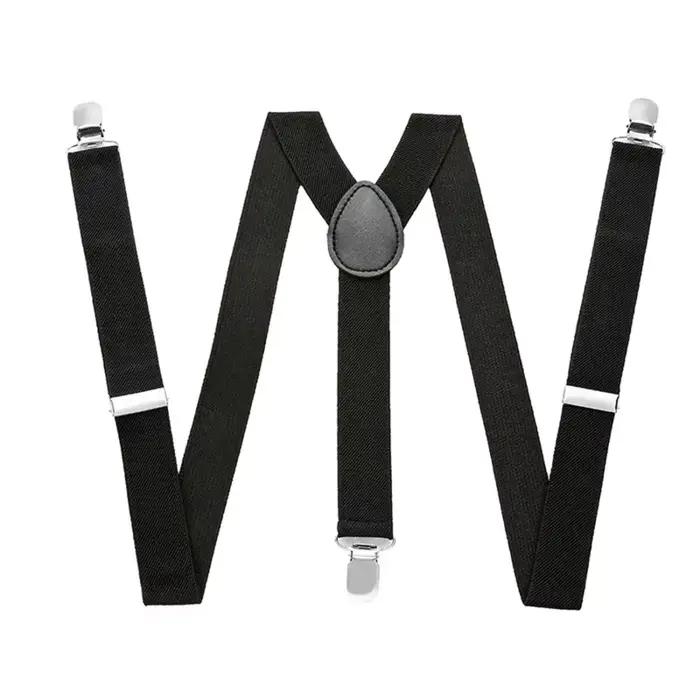 Nouveaux hommes bretelles haute élastique réglable 3 Clips solides bretelles robuste W pantalon bret