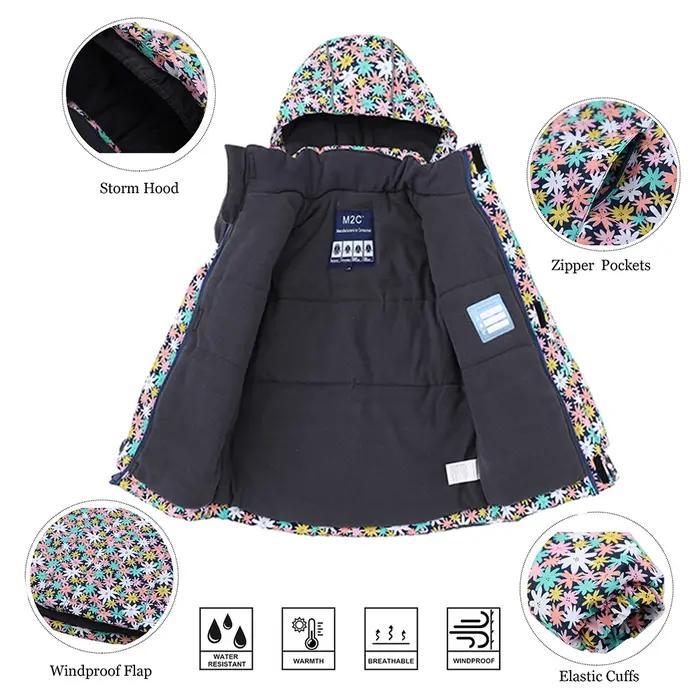 Combinaisons de Ski pour enfants, filles et garçons, manteau de Snowboard, pantalon, imperméable, co