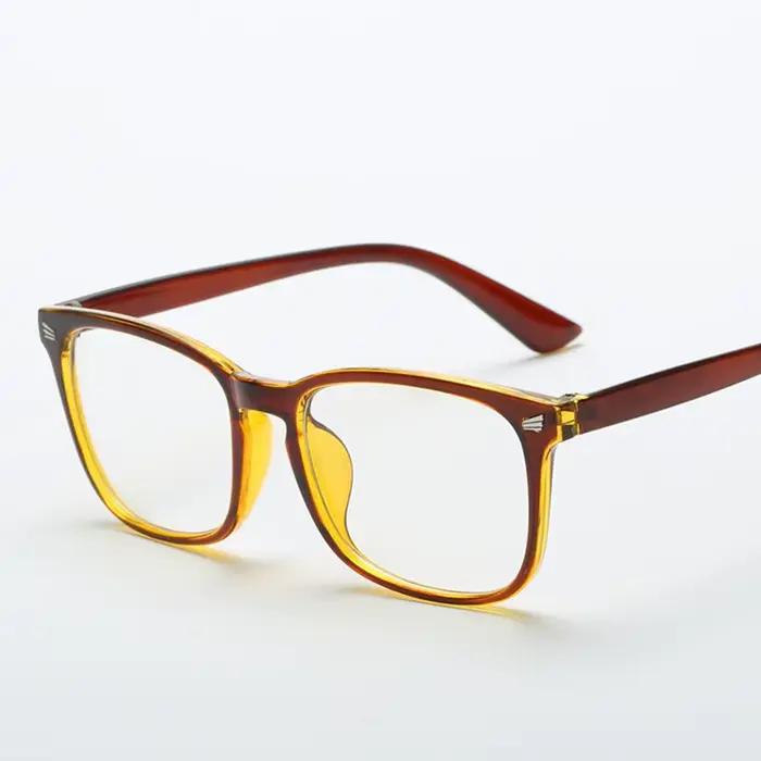Lunettes carrées unisexes à la mode, lunettes simples à monture complète pour hommes et femmes, prot