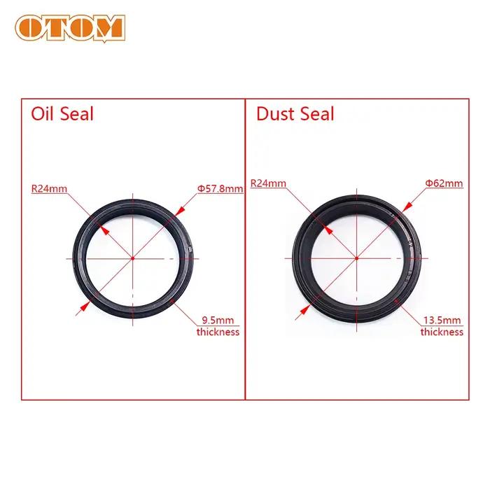 OTOM-Amortisseur de fourche avant de moto 48mm, joint d'huile, anneau scellé anti-poussière pour KTM