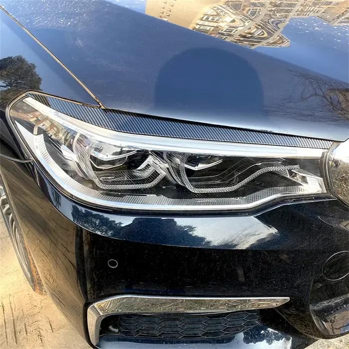 2 pièces ABS brillant phare mauvais sourcils paupières pour BMW G30 G31 F90 5 série 520d 525i 530i 5