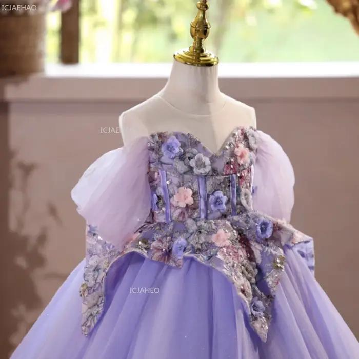 Robe de princesse pour filles, robe de soirée pour enfants, robe de cérémonie, tenue de célébration