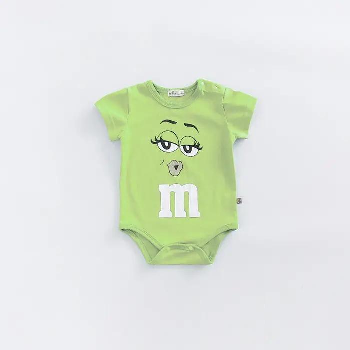 Barboteuse mignonne à manches courtes, vêtements pour nouveau-nés, couleur unie, body pour bébés gar