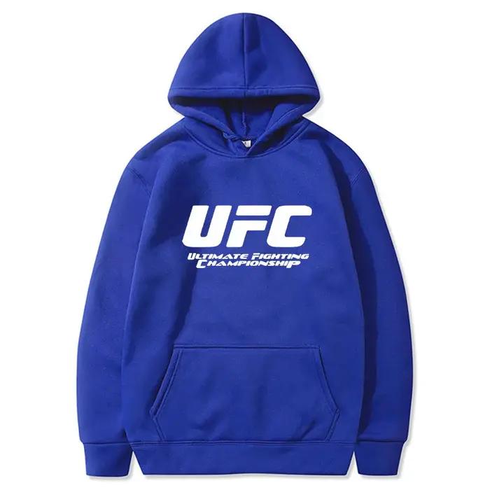 Nouveau Sweat à Capuche Homme UFC 2026 – Imprimé Polaire Décontracté Sport Automne Hiver
