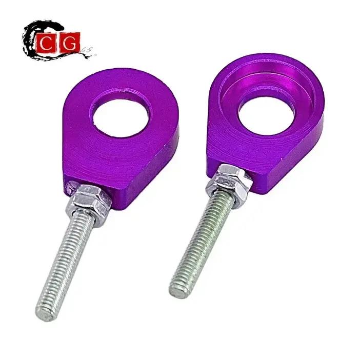 1 paire 7 couleurs 12mm/15mm trou d'essieu de roue arrière tendeur de chaîne ajusteur pour pièces de