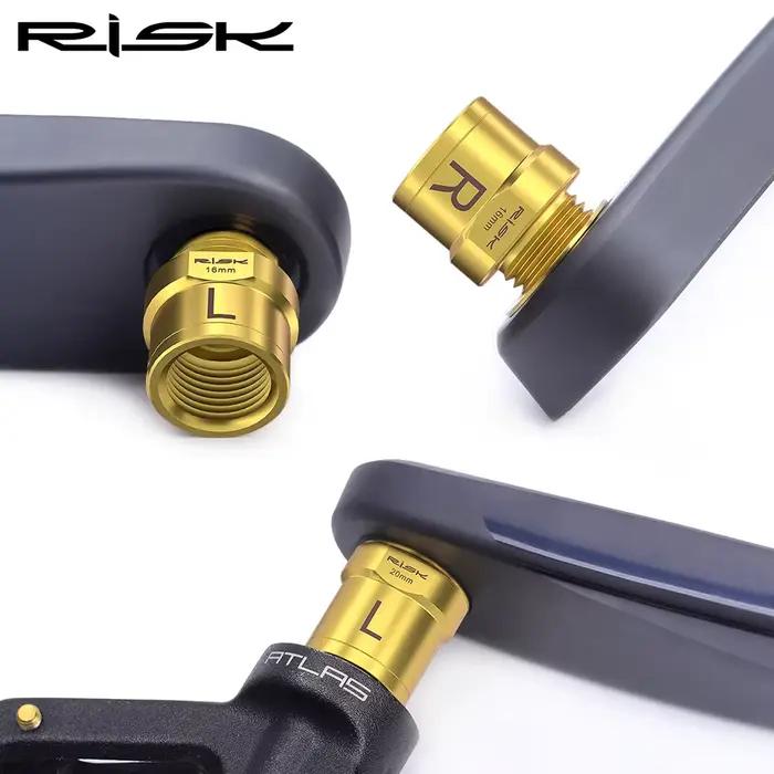 Risk – pédales de vélo en titane RT109, 16mm/20mm, avec rondelle, pour vtt, éclairage de bicyclette