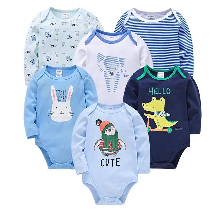 Kavkas – body pour bébés garçons et filles, 6 pièces, manches longues, 100% coton, vêtements pour bé