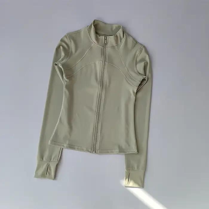 Veste de sport à fermeture éclair pour femmes, combinaisons de Yoga, coupe cintrée, entraînement pou
