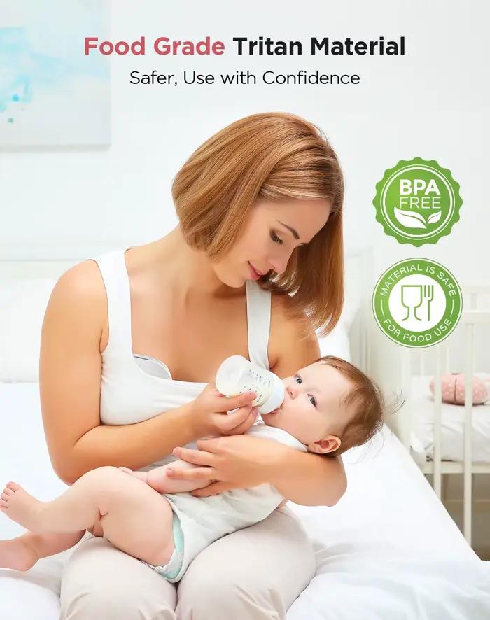 Tire-lait électrique portable mains libres - tire-lait électrique léger sans BPA, étanche avec bride