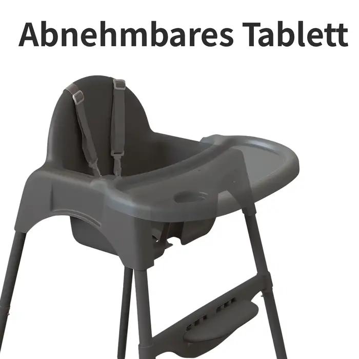 Chaise haute pour bébé Yalion (6-36 mois) avec plateau, hauteur réglable, design facile à nettoyer p