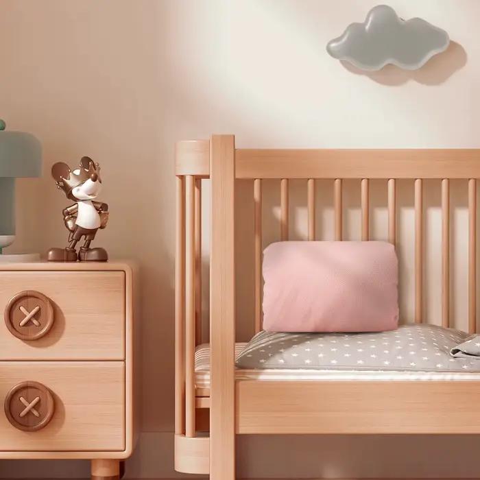 Oreiller d'allaitement doux et en peluche pour bébé, avec bras chauds, parfait pour l'allaitement pe