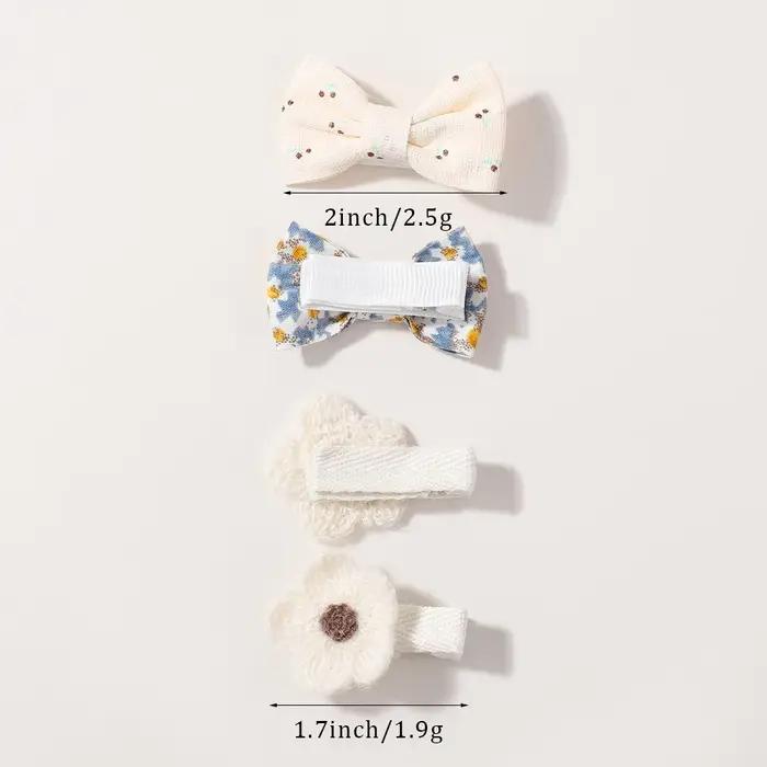 Bébé arcs 20 pièces/ensemble tissu fait à la main imprimé Barrette Boutique Mini Boutique frange arc