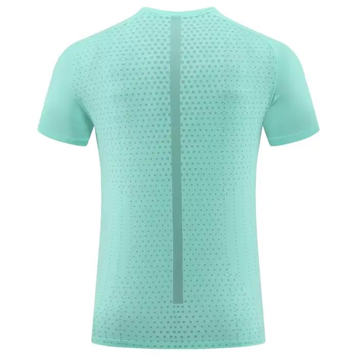 Imprimer chemises de sport mode course décontracté en plein air Jogging respirant entraînement manches courtes en Nylon