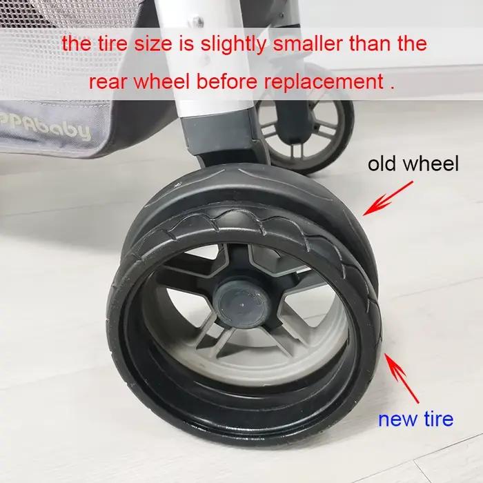 Pneu roue poussette Uppababy Cruz V1 - Pneu PU sans chambre à air remplacement compatible DIY