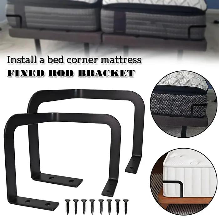Supports de cadre de matelas en métal coordonnants, butée market, barres de retenue d'angle, barres