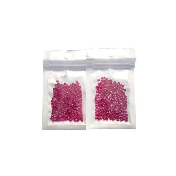 Boules de rubis de 3 mm de diamètre extérieur fabriquées à partir de pierre de pierres précieuses en