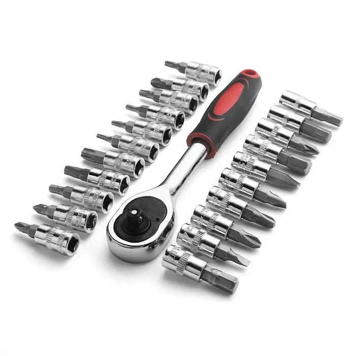 Jeu de clés à douille à cliquet, 108 pièces, ensembles d'outils de réparation automobile, clé dynamo