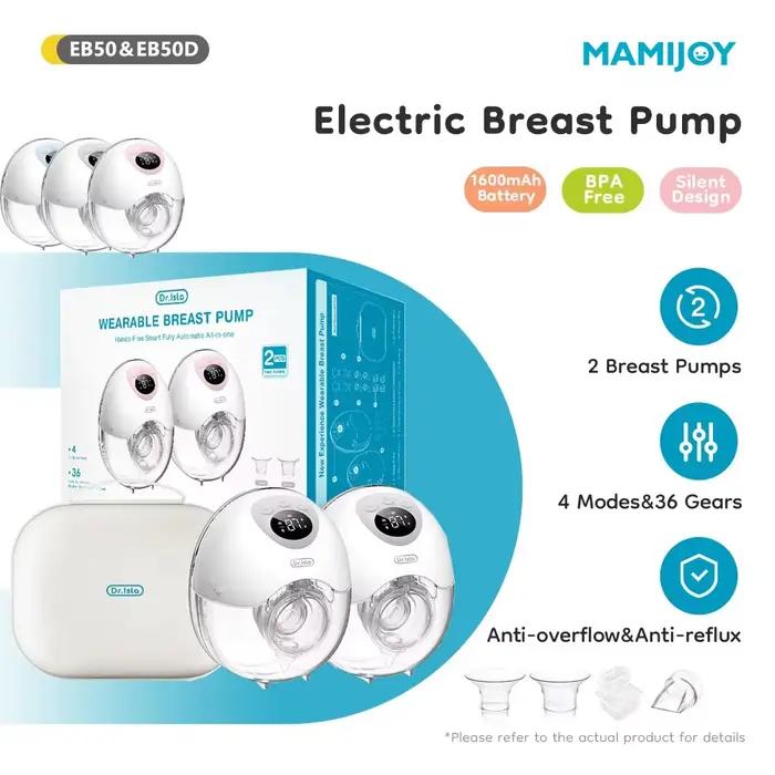 MAMIJOY tire-lait électrique portable 4 Modes 36 niveaux d'aspiration mains libres 35dB tire-lait à