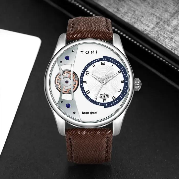 TOMI – coffret cadeau pour hommes, montre à Quartz d'affaires minimaliste, de luxe, polyvalente, Dou