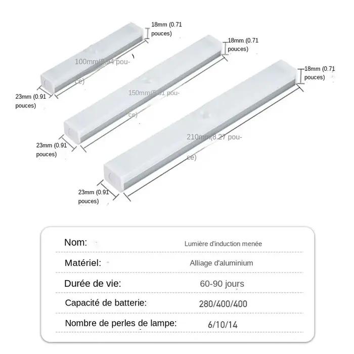 SEAMETAL veilleuse voiture toit lampe à LED 3 Modes sans fil corps humain Induction USB coffre Auto intérieur
