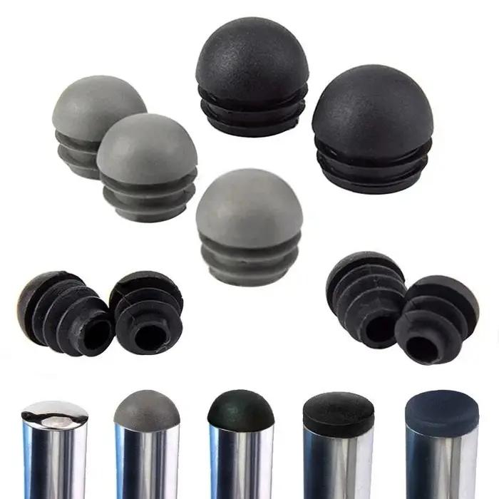 Bouchon de Tube rond en plastique 16-50mm, 12 pièces, embouts de tuyau antidérapants, pied de chaise