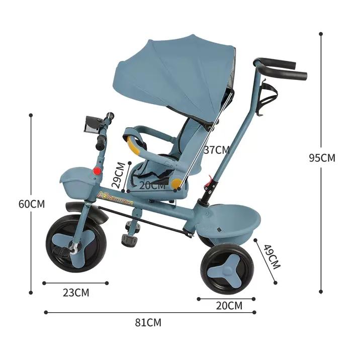 Tricycle bébé 3-en-1 - Simple et spacieux - Confortable et sûr - Convient aux enfants de 9 mois à 5