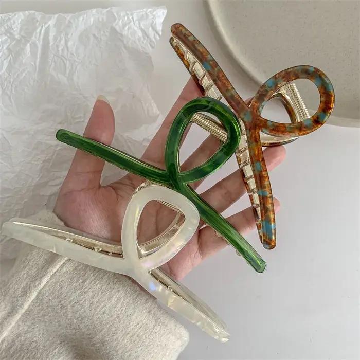 Pinces à cheveux versisées – grandes pinces à cheveux élégantes et mignonnes pour femmes, Barrette f
