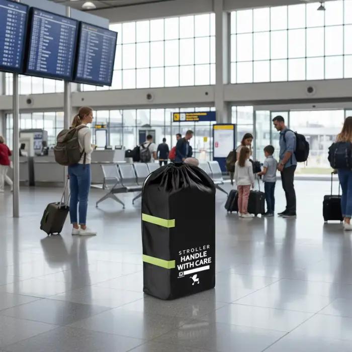 Sac de voyage pour poussette de bébé avec poignée de ceinture d'épaule pour voyages en famille occasions spéciales et déplacements confortables