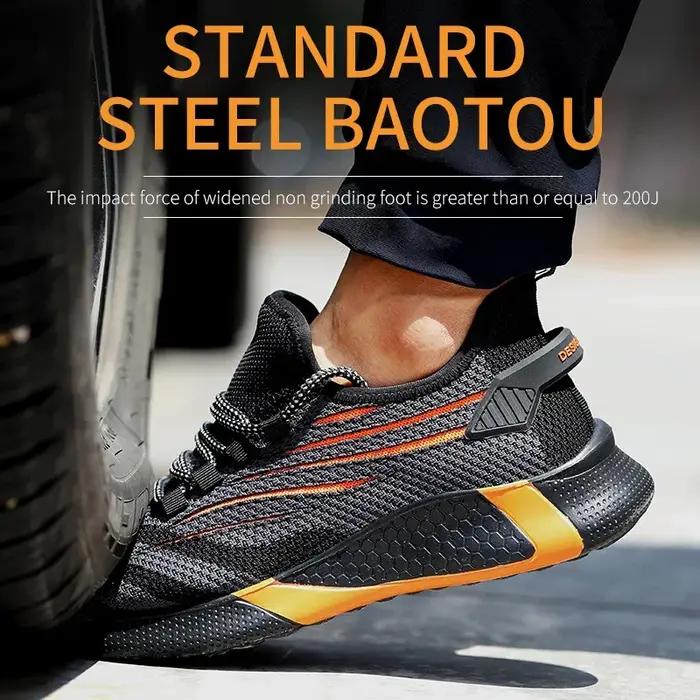 Chaussures de sécurité pour hommes et femmes, bottes de travail à bout en acier, indestructibles, lé