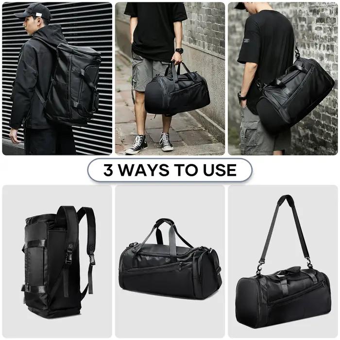 Sac de sport sac polochon de voyage avec poche humide et compartiment à chaussures pour hommes femme