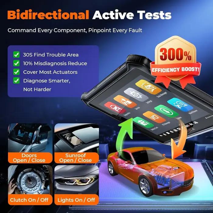 Scanner OBD2 automobile OTOFIX D1 Lite, mise à jour de 2 ans, contrôle bidirectionnel, outil de Diag