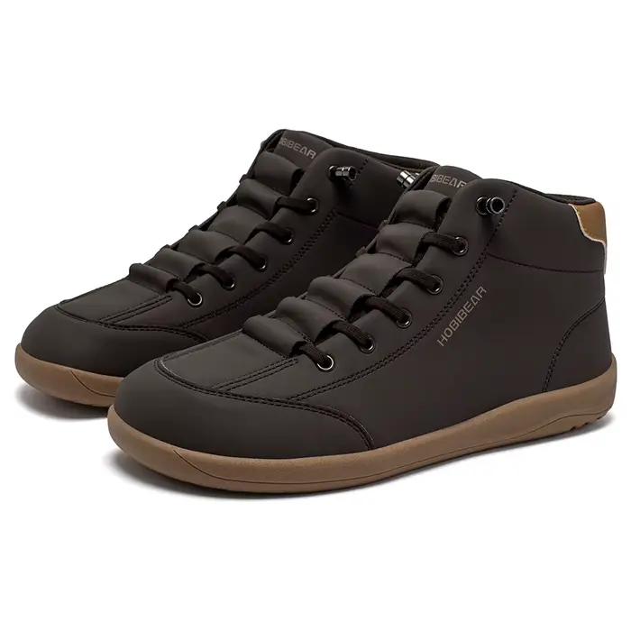 HOBIBEAR chaussures mi-hautes pieds nus hommes femmes bottines à bout large en plein air chaussures