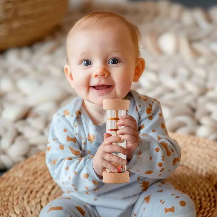 Jouets mentaires oriels Montessori pour enfants, anciers de pluie pour bébé, sablier arc-en-ciel, ho