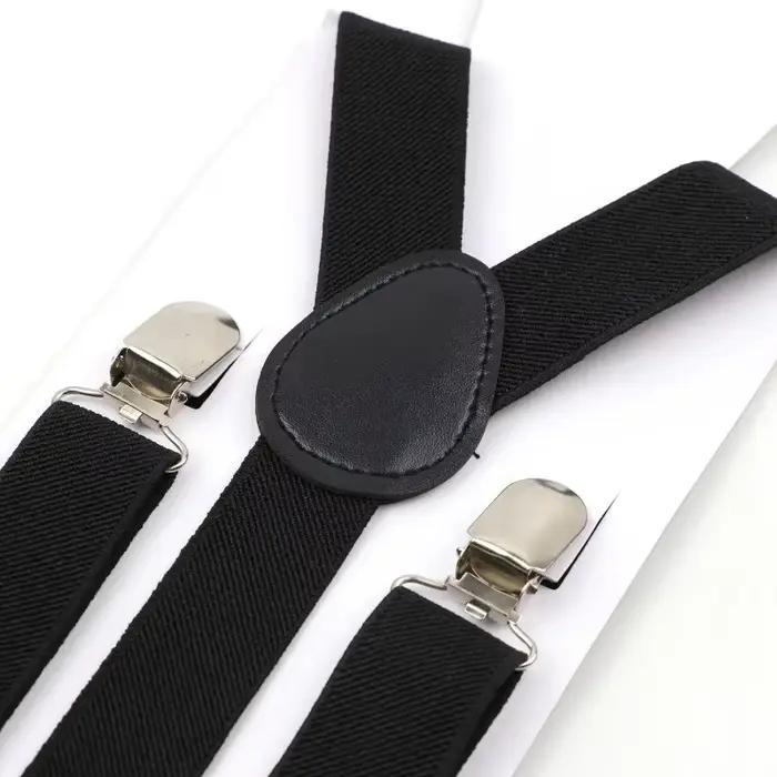 Nouveaux hommes bretelles haute élastique réglable 3 Clips solides bretelles robuste W pantalon bret