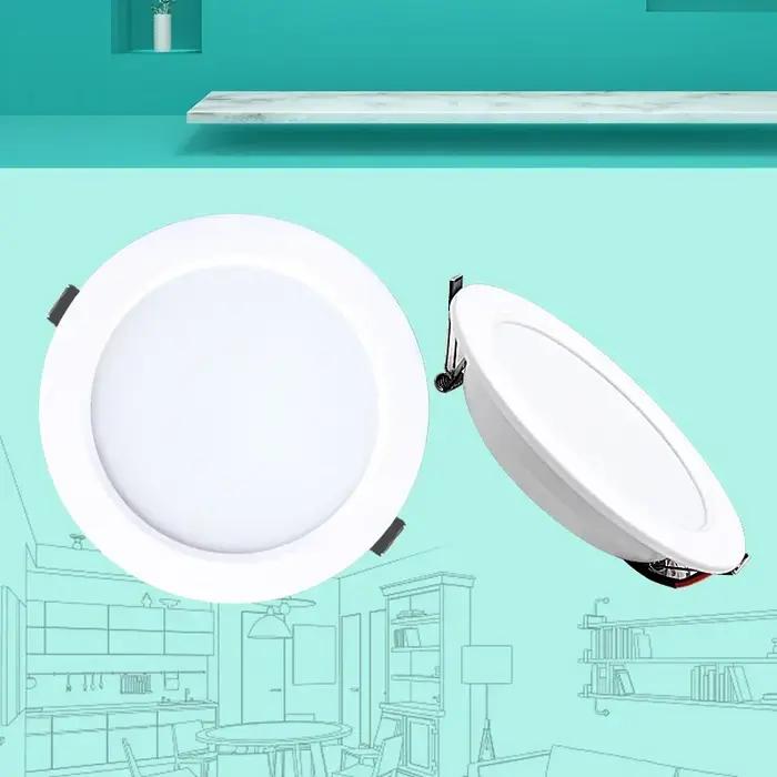 Lot de 10 spots LED encastrables blancs 5W 9W 12W 15W 18W, plafonnier LED rond DC 12V 24V AC 110V 22