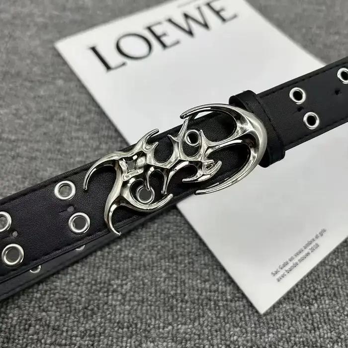 Ceinture Punk en cuir PU ajouré Y2K pour hommes et femmes, accessoire tendance pour cadeaux, ceintur