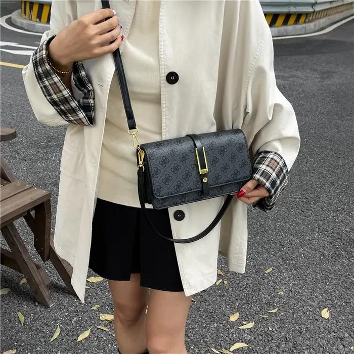 Sac à bandoulière en cuir de luxe pour femme, design classique haut de gamme, tendance parisienne, s