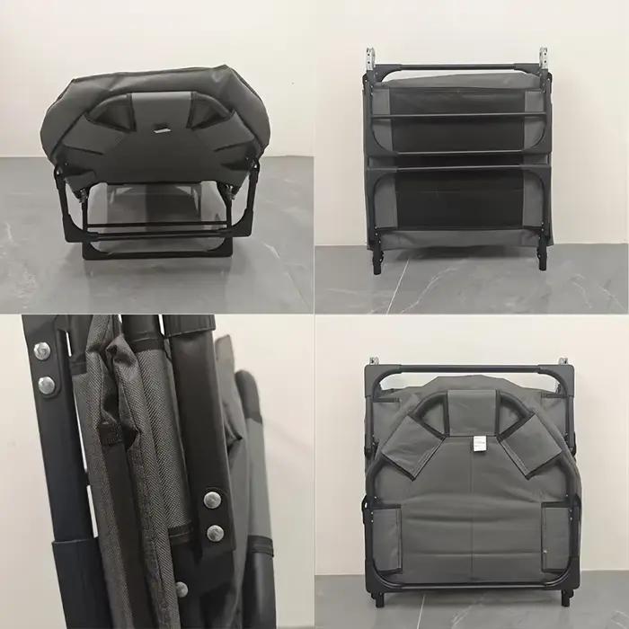 Lit pliant portable et multifonctionnel rembourré cadre en métal pour sieste à domicile ou bureau occasions spéciales détente et repos