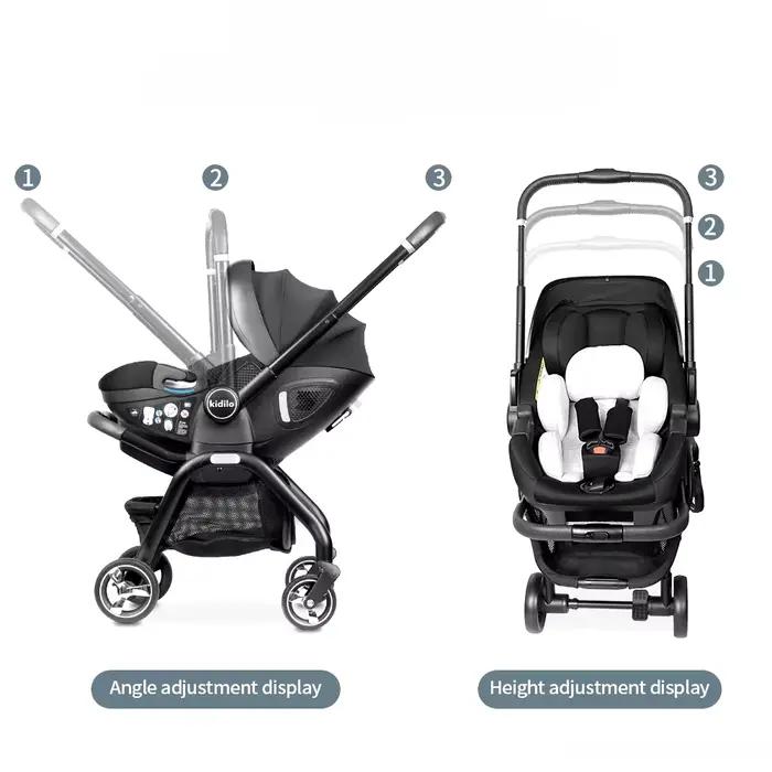 Nouveau bébé poussette 3in1 nouveau-né Portable enfant siège de voiture de luxe bébé poussette multi