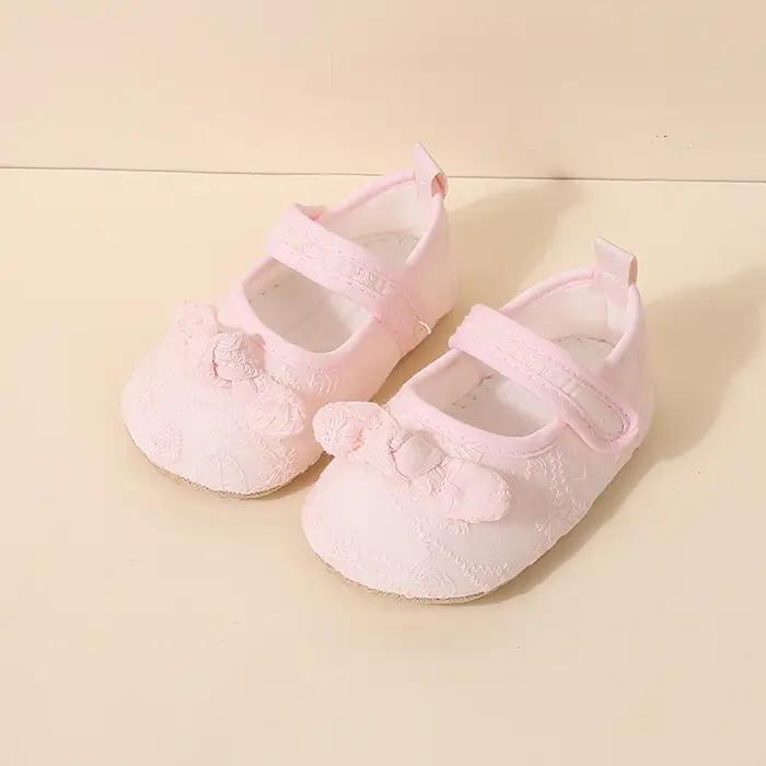 Chaussures bébé fille antidérapantes dentelle - Premiers pas souples printemps automne - Chaussures princesse