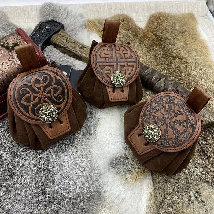 Steampunk – sacs banane de Style Punk médiéval pour hommes, porte-monnaie en cuir Pu, ceinture suspe