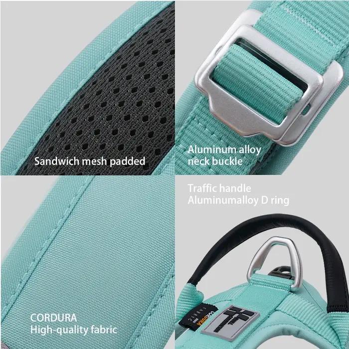 PETIT COMBINATION Harnais pour animaux de compagnie sans traction Harnais réfléchissant en nylon pou