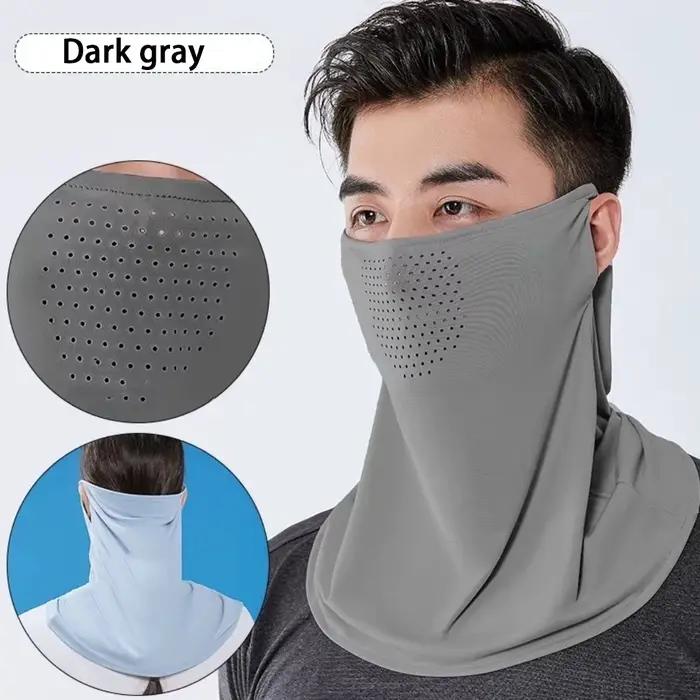 Masque de protection UV en soie glacée pour hommes et femmes – Anti-lumière du soleil intégral, prot