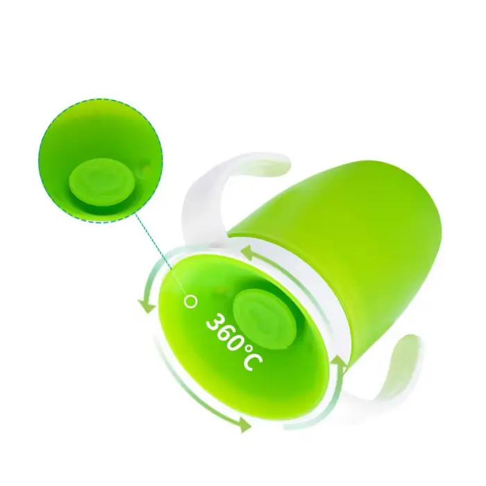 Gobelets d'eau pour bébé, rotatif à 360 degrés, tasse d'apprentissage pour bébé avec Double poignée,
