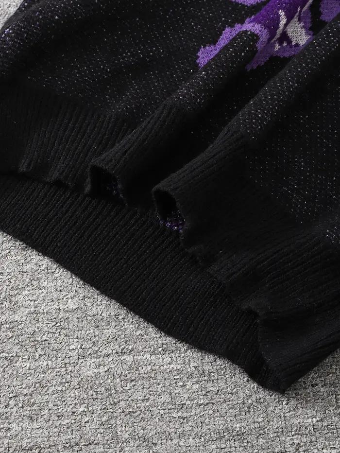 Nouveau populaire printemps et automne en forme d'os papillon Jacquard motif pull pull décontracté c