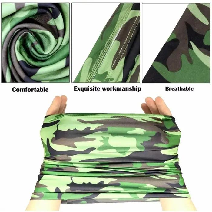 Turban multi-usages homme femme écharpe équitation bandana cyclisme couvre-cou crème solaire glace pêche randonnée sauna masque
