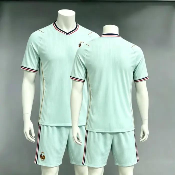 Ensemble de maillot de football extérieur de l'équipe de France pour hommes, respirant et à séchage
