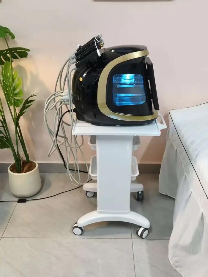 Appareil professionnel intelligent d'analyse de la peau du visage bleu glace, rajeunissement ultraso