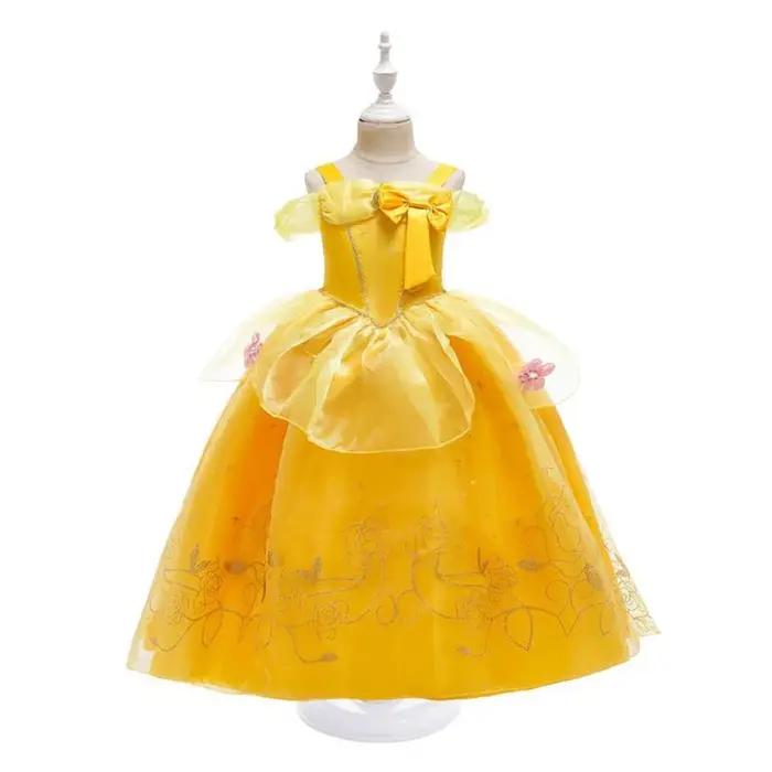Robes de princesse pour enfants, Costume de fête Belle pour filles, vêtements à fleurs de noël et d'