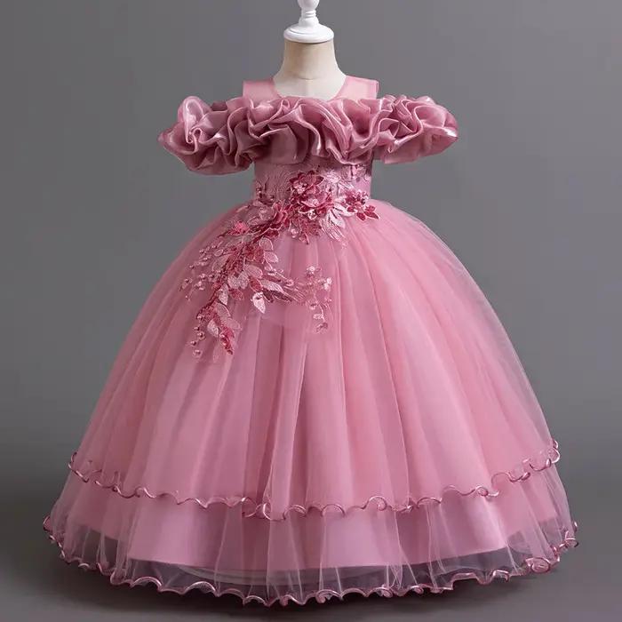 Robe demoiselle d'honneur tulle fille - Princesse Noël mariage communion élégante mode fête